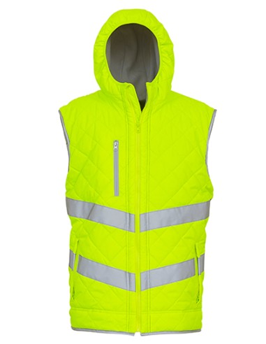 YOK-HV007-Hi-Vis Kensington Hooded Gilet